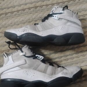 Jordan Men's White and Black Sneakers